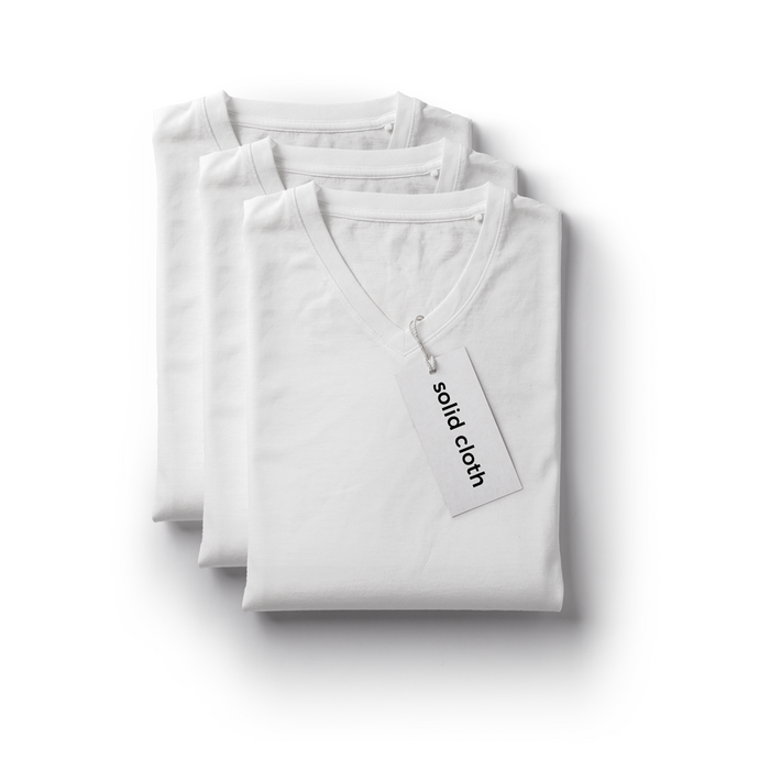 Ultra Milk V- white t shirt 3 pack